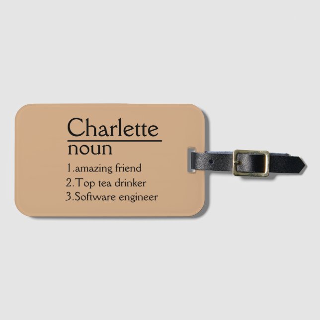 Personalized leather luggage tag, Personalized tra Tag (Front Horizontal)