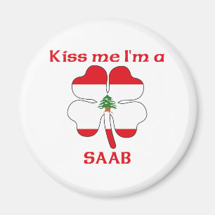 Personalized Lebanese Kiss Me I'm Saab Magnet