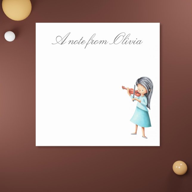 Personalized Left Handed Violinist Performer Post-it Notes (Personalized Left Handed Violinist Performer Post-it Notes )
