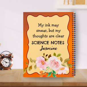 Personalized Lefty Notebook – Cute Floral Style