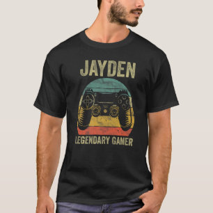 Personalized Legendary Gamer Shirt Jayden Name Vid