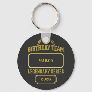 Personalized Legendary Series Gold  Birthday Keychain