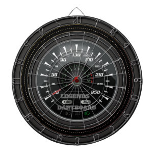 Personalized Legends Dartboard Speedometer Edition