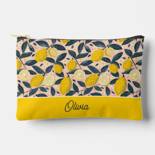 Personalized Lemon Accessory Pouch