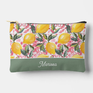 Personalized Lemon Accessory Pouch