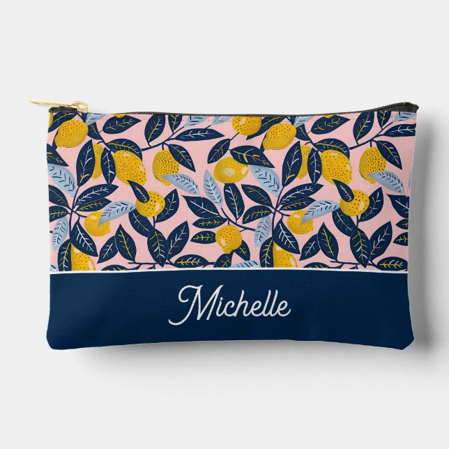 Personalized Lemon Accessory Pouch (Front)