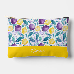 Personalized Lemon Accessory Pouch