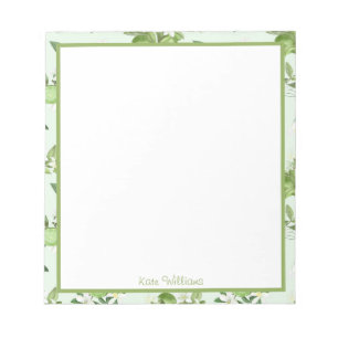 Personalized Lemon and Floral Notepad