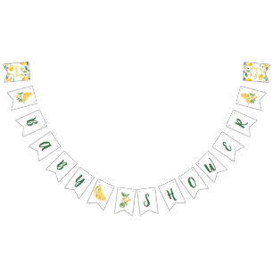 Personalized Lemon Baby Shower  Bunting Flags