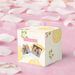 Personalized Lemon Floral Summer Custom Name Favor Box