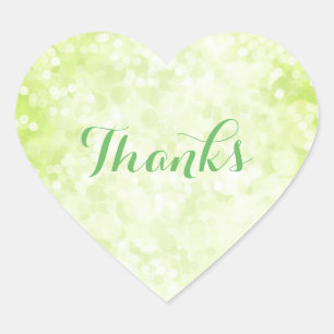 Personalized Lemon Green Simply Heart Spring Sticker