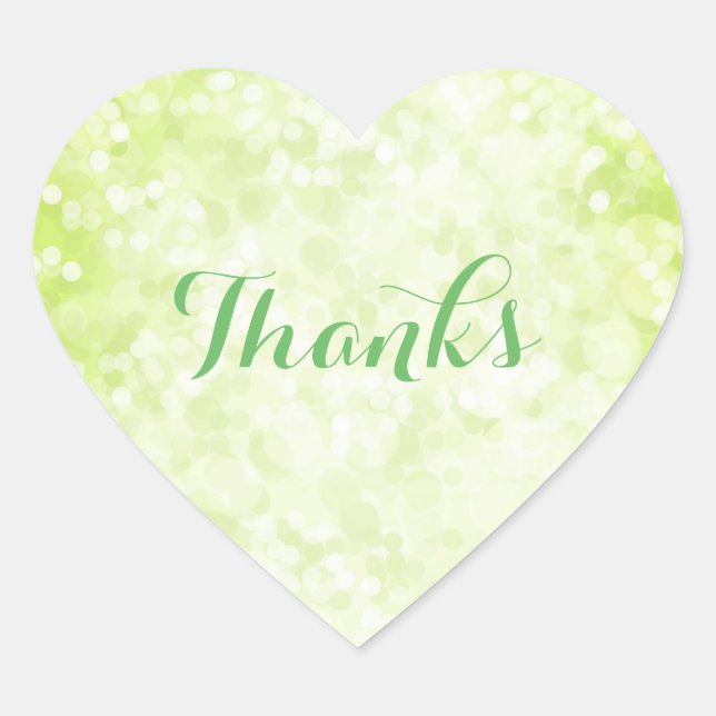 Personalized Lemon Green Simply Heart Spring Sticker (Front)