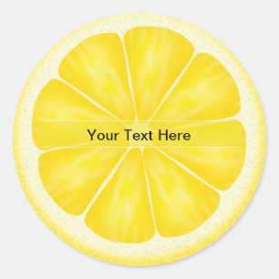 Personalized Lemon Slice Stickers