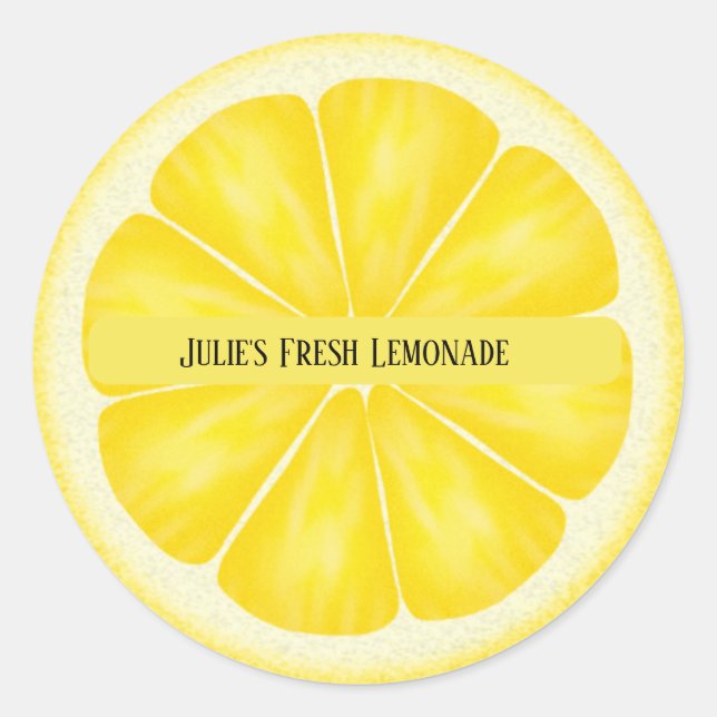 Personalized Lemon Slice Stickers (Front)