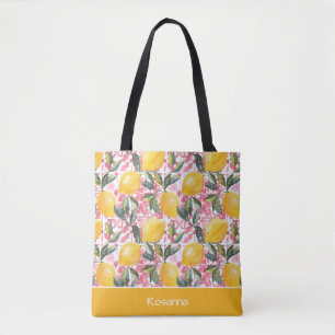 Personalized Lemon Tote Bag