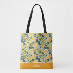 Personalized Lemon Tote Bag