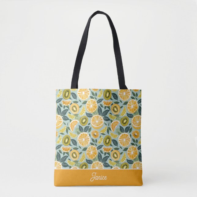 Personalized Lemon Tote Bag (Front)