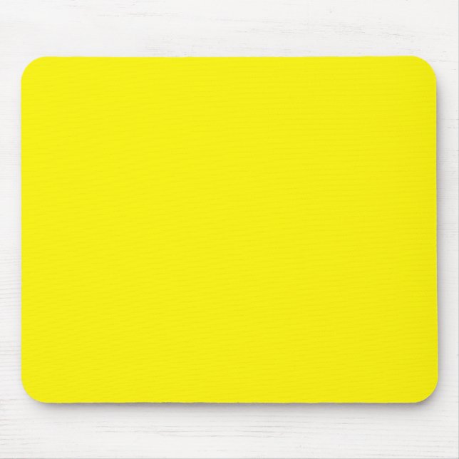 Personalized Lemon Yellow Single Coloured Mouse Pad (Front)