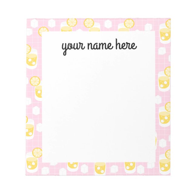 Personalized Lemonade Notepad (Front)