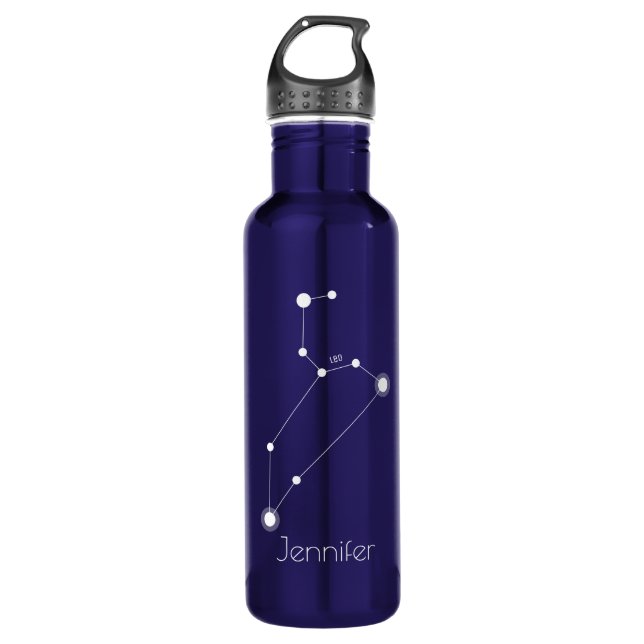 Personalized Leo Zodiac Constellation 710 Ml Water Bottle (Front)