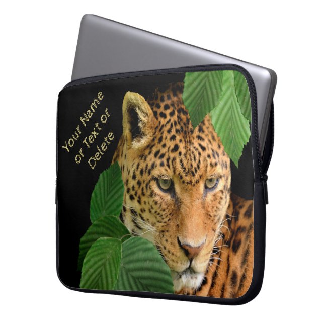 Personalized Leopard Case with YOUR TEXT (Front Left)