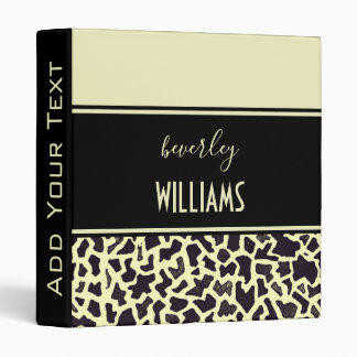 Personalized Leopard Cream Binder