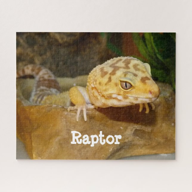 Personalized Leopard Gecko Lizard Jigsaw Puzzle (Horizontal)