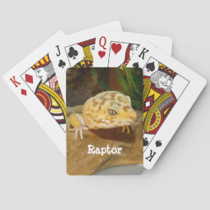 Personalized Leopard Gecko Lizard Playing Cards