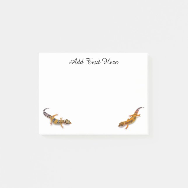 Personalized Leopard Gecko Lizard Post-it Notes (Front)
