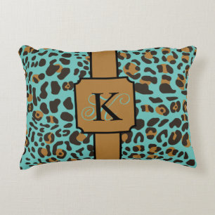 Personalized Leopard Jaguar Animal Print Pattern Accent Pillow