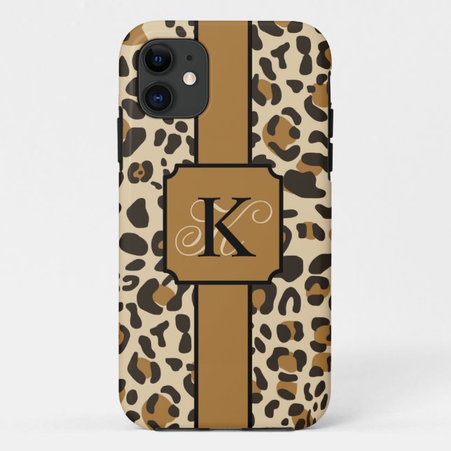 Personalized Leopard Jaguar Animal Print Pattern Case-Mate iPhone Case (Back)