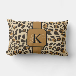 Personalized Leopard Jaguar Animal Print Pattern Lumbar Pillow