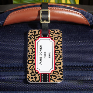 Personalized Leopard Luggage Tag