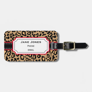 Personalized Leopard Luggage Tag