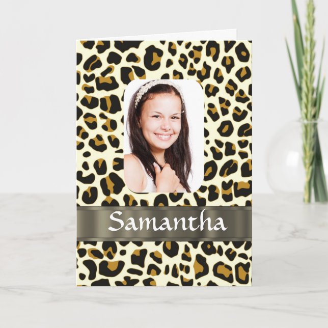 Personalized leopard print card (Front)
