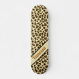 Personalized Leopard Print - Girls  Skateboard