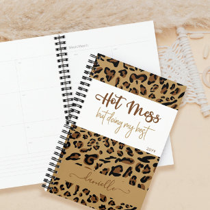 Personalized Leopard Print Hot Mess Doing my Best Planner