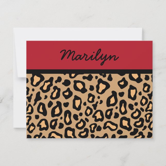 Personalized Leopard Print Invitations (Front)