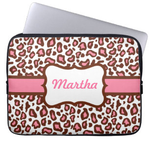 Personalized Leopard Print Laptop Sleeve