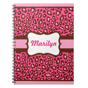 Personalized Leopard Print Notebook