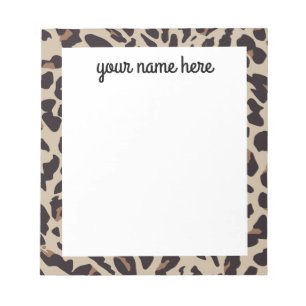 Personalized Leopard Print Notepad