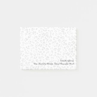 Personalized Leopard Print Office Post-it Notes