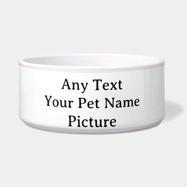 Personalized Leopard Print Pet Feeding Bowl (Front)