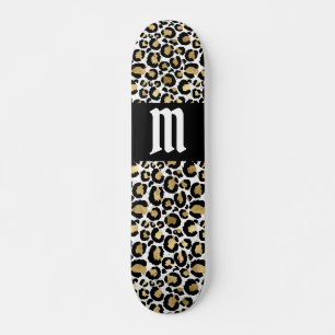 Personalized Leopard Print Skateboard