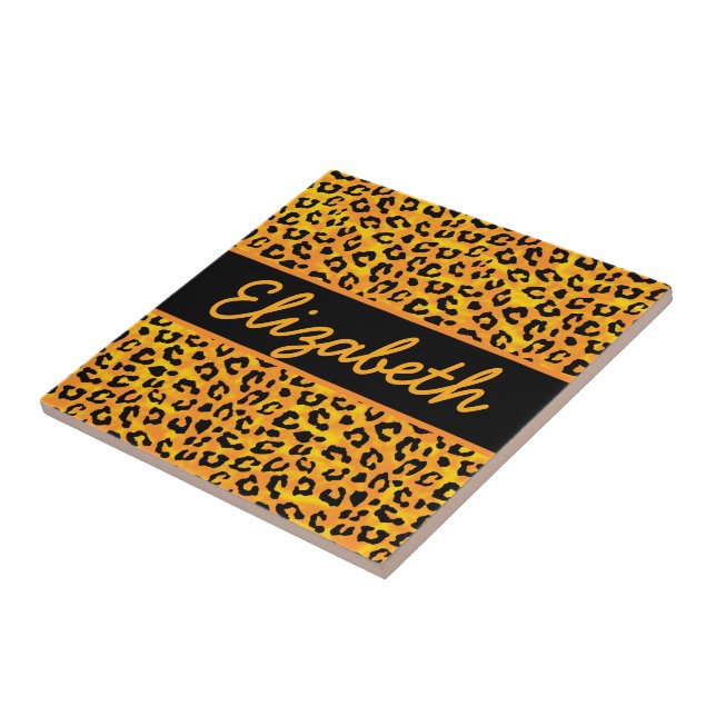 Personalized Leopard Print Tile (Side)