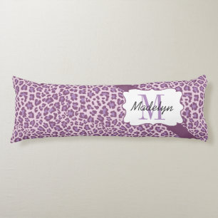 Personalized Leopard Purple Lavender Body Pillow