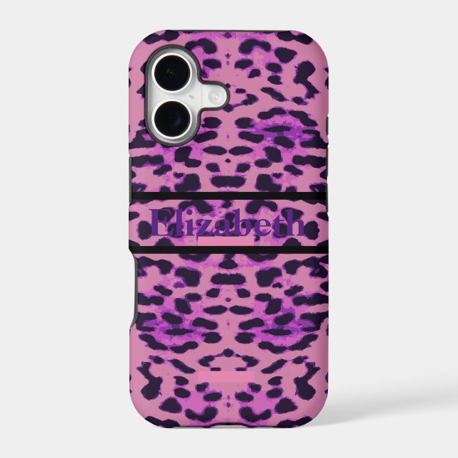 Personalized Leopard Purple Rhinestone (Back)