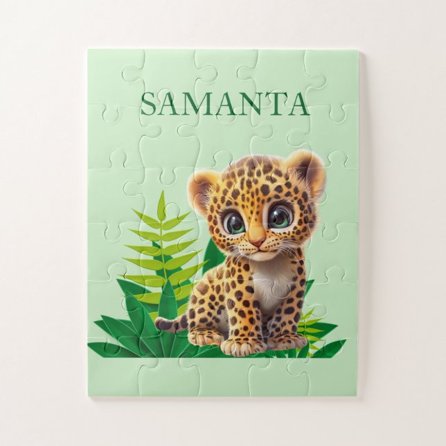 Personalized Leopard Puzzle (Vertical)