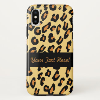 Personalized Leopard Skin Pattern iPhone X Case
