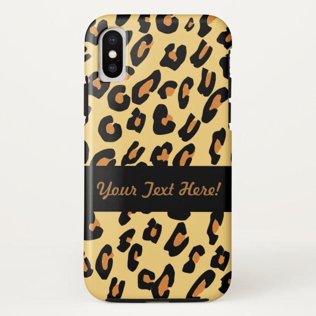 Personalized Leopard Skin Pattern Case-Mate iPhone Case (Back)